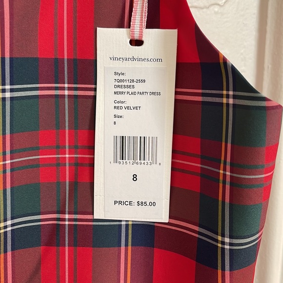 Vineyard Vines Plaid Dress Girls 8 - Picture 3 of 6